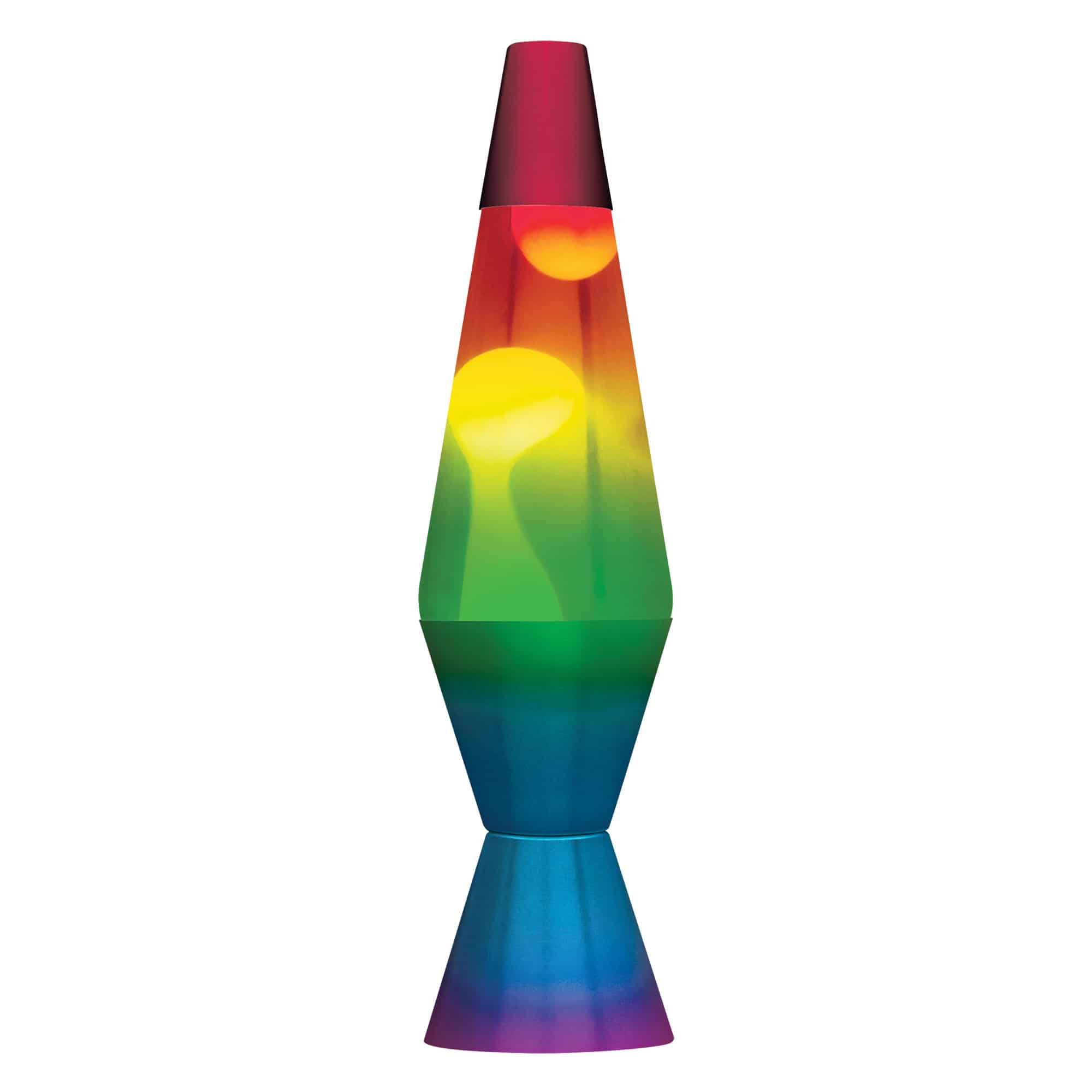 14.5?? LAVA Lamp Rainbow ?C White/Clear/Tricolor