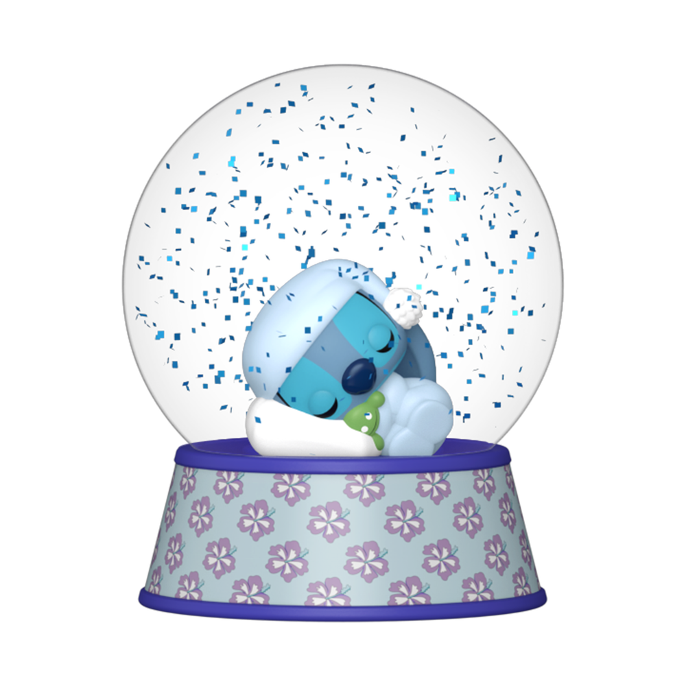 Sleeping Stitch Mini Glitter Globe