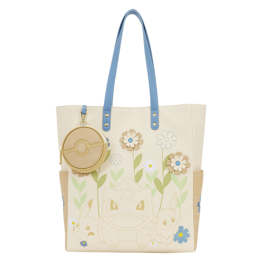 Pokémon Floral Tote Bag with Coin Bag